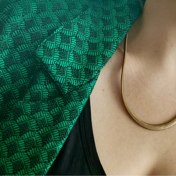 Vintage iridescent emerald green blazer - Picture 4 of 6